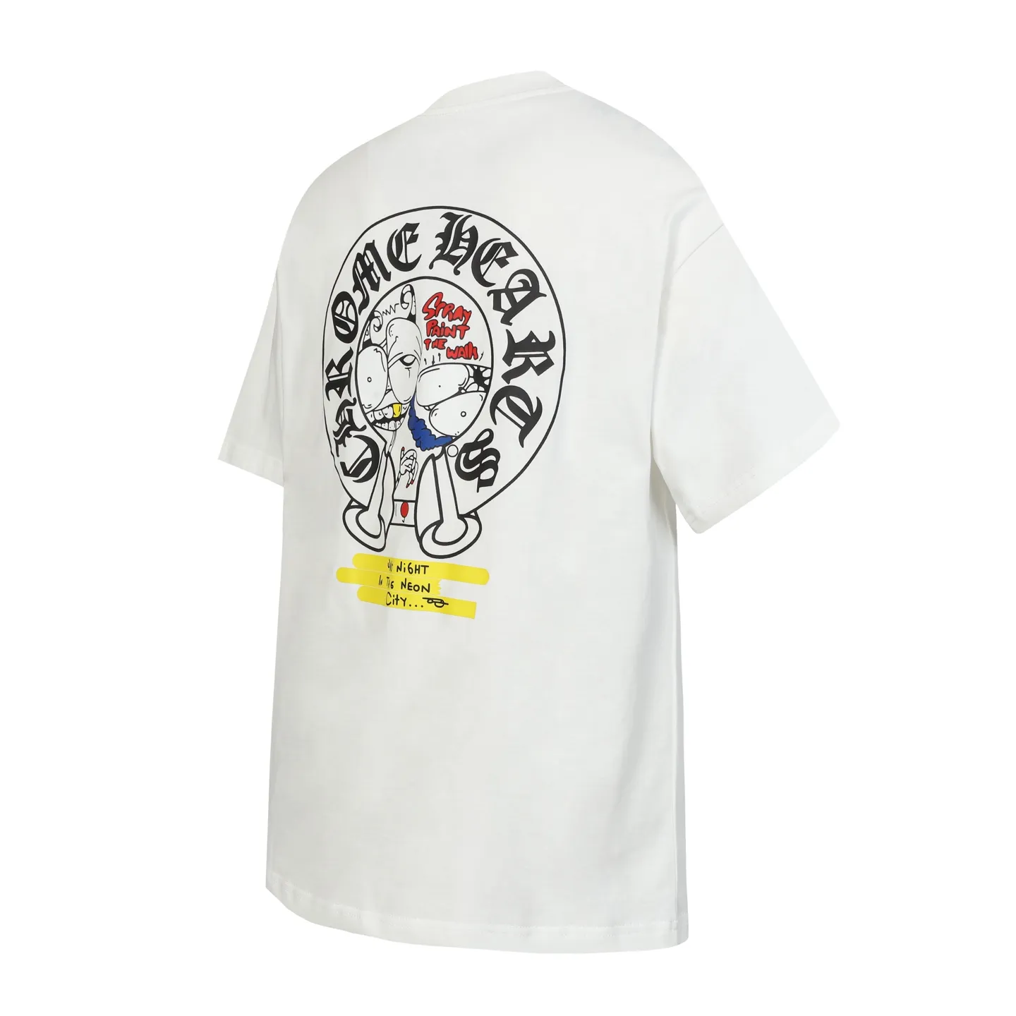 P150 Chrome Hearts CH Chrome Hearts colorful horseshoe Sanskrit city limited letter printed short-sleeved T-shirt Printed with direct injection imported machine Hardware and accessories are all milled and customized Correctly configured Black 2025 Chrome Hearts authentic packaging 260 grams of custom-dyed double yarn cotton Large version Loose and stylish Different from low version slim and long version The upper body stretches the hips 100% commitment: top quality Not fast food The highest version on the market Top quality - different from the ordinary versions on the market If you care about quality, you should also respect the price. Absolutely 0 after-sales service and 0 return rate so far. It’s hard not to love the style - 260g double yarn cotton custom dyed fabric - Correct high-density main mark, washed tag, hand-sewn
